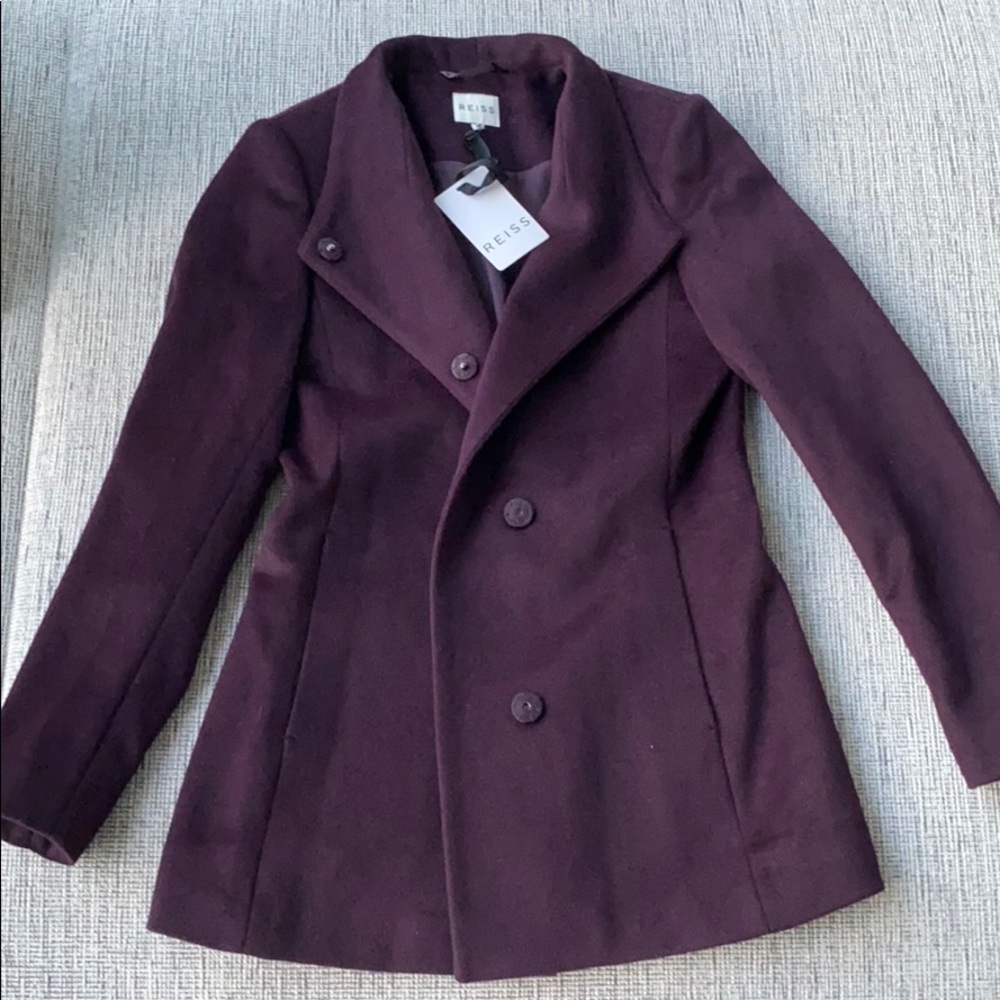Reiss 100% wool berry jacket - Picture 2 of 5